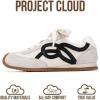 imageProject Cloud Kids Shoes for Girls  NonSlip Trendy Fashion Sneakers Girls Shoes  Slip Ons with Hook ampamp Loop Memory Foam Insole Kids Sneakers Little LowyWhite