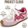 imageProject Cloud Kids Shoes for Girls  NonSlip Trendy Fashion Sneakers Girls Shoes  Slip Ons with Hook ampamp Loop Memory Foam Insole Kids Sneakers Little LowyPink
