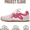 imageProject Cloud Kids Shoes for Girls  NonSlip Trendy Fashion Sneakers Girls Shoes  Slip Ons with Hook ampamp Loop Memory Foam Insole Kids Sneakers Little LowyPink