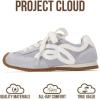 imageProject Cloud Kids Shoes for Girls  NonSlip Trendy Fashion Sneakers Girls Shoes  Slip Ons with Hook ampamp Loop Memory Foam Insole Kids Sneakers Little LowyLight Blue