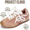 imageProject Cloud Kids Shoes for Girls  NonSlip Trendy Fashion Sneakers Girls Shoes  Slip Ons with Hook ampamp Loop Memory Foam Insole Kids Sneakers Little LowyNude