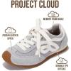 imageProject Cloud Kids Shoes for Girls  NonSlip Trendy Fashion Sneakers Girls Shoes  Slip Ons with Hook ampamp Loop Memory Foam Insole Kids Sneakers Little LowyLight Blue