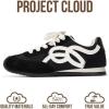 imageProject Cloud Kids Shoes for Girls  NonSlip Trendy Fashion Sneakers Girls Shoes  Slip Ons with Hook ampamp Loop Memory Foam Insole Kids Sneakers Little LowyBlack