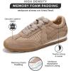 imageProject Cloud Leather Barefoot Shoes Women  Memory Foam LaceUp Womens Sneakers  Lightweight ampamp Non Slip Womens Shoes Casual  AllDay Womens Fashion Sneakers for 2025 TigerTaupe