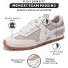 imageProject Cloud Leather Barefoot Shoes Women  Memory Foam LaceUp Womens Sneakers  Lightweight ampamp Non Slip Womens Shoes Casual  AllDay Womens Fashion Sneakers for 2025 TigerGrey
