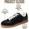 imageProject Cloud Leather Sneakers for Men Shoes  Memory Foam Insole NonSlip Casual Shoes for Men Footwear  Lightweight Vegan Leather Fashion Sneakers DixonBlack