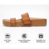 imageProject Cloud Memory Foam Slide Sandals Women Footwear  Lightweight Twostrap and NonSlip Vegan Leather Platform Slides  Summer Sandals for Women 2025 HILLTOPWhiskey