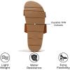 imageProject Cloud Memory Foam Slide Sandals Women Footwear  Lightweight Twostrap and NonSlip Vegan Leather Platform Slides  Summer Sandals for Women 2025 HILLTOPWhiskey