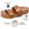 imageProject Cloud Memory Foam Slide Sandals Women Footwear  Lightweight Twostrap and NonSlip Vegan Leather Platform Slides  Summer Sandals for Women 2025 HILLTOPWhiskey