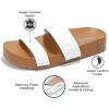 imageProject Cloud Memory Foam Slide Sandals Women Footwear  Lightweight Twostrap and NonSlip Vegan Leather Platform Slides  Summer Sandals for Women 2025 HILLTOPOffwhite