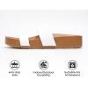 imageProject Cloud Memory Foam Slide Sandals Women Footwear  Lightweight Twostrap and NonSlip Vegan Leather Platform Slides  Summer Sandals for Women 2025 HILLTOPOffwhite
