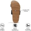 imageProject Cloud Memory Foam Slide Sandals Women Footwear  Lightweight Twostrap and NonSlip Vegan Leather Platform Slides  Summer Sandals for Women 2025 HILLTOPBlack