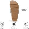 imageProject Cloud Memory Foam Slide Sandals Women Footwear  Lightweight Twostrap and NonSlip Vegan Leather Platform Slides  Summer Sandals for Women 2025 HILLTOPSilver