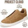 imageProject Cloud Men Sneakers  Memory Foam Insole Mens Shoes  Lightweight ampamp Non Slip Casual Shoes for Men  Everyday Slip On Mens Sneakers HudsonCamel Genuine Suede