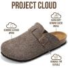 imageProject Cloud Mens Clogs  Full Grain Genuine Leather Memory Foam Clogs for Men Arch Support Cork Footbed  Non Slip Platform Mules BrooklynBrown Wool