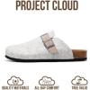 imageProject Cloud Mens Clogs  Full Grain Genuine Leather Memory Foam Clogs for Men Arch Support Cork Footbed  Non Slip Platform Mules BrooklynLight Grey