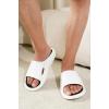 imageProject Cloud Mens Sandals  Lightweight and Flexible EVA Recovery Slides for Men with Ultra Bouncy Latex Insole  Comfortable Water Resistant Slippers for Men Footwear DeanWhite