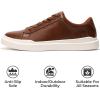 imageProject Cloud Mens Sneakers  Memory Foam Fashion Mens Shoes  Lightweight and Non Slip LacedUp Casual Men Sneakers  Perfect Men Casual Shoes for AllDay Wear TiltonCognac