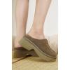 imageProject Cloud Platform Clogs for Women Footwear  Memory Foam and NonSlip Genuine Suede Slipon Mules Shoes Comfortable Stylish Closed Toe Clogs for Women 2025 JohnnaMushroom