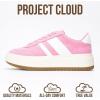 imageProject Cloud Platform Sneakers for Women  Lightweight Memory Foam Insole Womens Sneakers  NonSlip Fashion Sneakers for Women Footwear  Womens Fashion Platform Shoes NitaPinkwhite Stripes