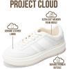 imageProject Cloud Platform Sneakers for Women  Lightweight Memory Foam Insole Womens Sneakers  NonSlip Fashion Sneakers for Women Footwear  Womens Fashion Platform Shoes NitaWhitewhite Stripes