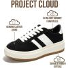 imageProject Cloud Platform Sneakers for Women  Lightweight Memory Foam Insole Womens Sneakers  NonSlip Fashion Sneakers for Women Footwear  Womens Fashion Platform Shoes NitaBlack