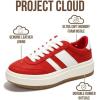 imageProject Cloud Platform Sneakers for Women  Lightweight Memory Foam Insole Womens Sneakers  NonSlip Fashion Sneakers for Women Footwear  Womens Fashion Platform Shoes NitaRed