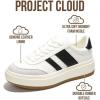 imageProject Cloud Platform Sneakers for Women  Lightweight Memory Foam Insole Womens Sneakers  NonSlip Fashion Sneakers for Women Footwear  Womens Fashion Platform Shoes NitaWhiteblack Stripes