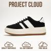 imageProject Cloud Platform Sneakers for Women  Lightweight Memory Foam Insole Womens Sneakers  NonSlip Fashion Sneakers for Women Footwear  Womens Fashion Platform Shoes NitaBlack