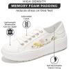 imageProject Cloud Platform Sneakers for Women  Lightweight Womens Sneakers with Memory Foam Insole  Non Slip LaceUp Womens Shoes  Perfect Summer Shoes for Women 2025 BossyOffwhite  Flowers