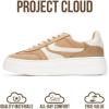 imageProject Cloud Platform Sneakers for Women Footwear  Memory Foam Insole Womens Shoes Lightweight and NonSlip Sole Lace Up Fashion Sneakers DodgeTan Mult