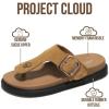 imageProject Cloud Platform Summer Sandals for Women 2025  Comfortable and Adjustable Straps Summer Slides with Memory Foam Insole  NonSlip Casual Womens SandalsThong Chestnut