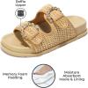 imageProject Cloud Platform Summer Sandals for Women 2025  Comfortable and Adjustable Straps Summer Slides with Memory Foam Insole  NonSlip Casual Womens SandalsBeigeraffia