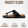 imageProject Cloud Platform Summer Sandals for Women 2025  Comfortable and Adjustable Straps Summer Slides with Memory Foam Insole  NonSlip Casual Womens SandalsThong Black