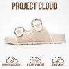 imageProject Cloud Platform Summer Sandals for Women 2025  Comfortable and Adjustable Straps Summer Slides with Memory Foam Insole  NonSlip Casual Womens SandalsOffwhite Raffia