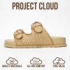 imageProject Cloud Platform Summer Sandals for Women 2025  Comfortable and Adjustable Straps Summer Slides with Memory Foam Insole  NonSlip Casual Womens SandalsBeigeraffia