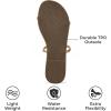 imageProject Cloud Summer Sandals for Women 2025  Memory Foam Insole and Vegan Leather Beach Flip Flops for Women  Non Slip and Lightweight Double Strap Womens Sandals TransitionGold