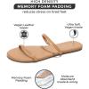 imageProject Cloud Summer Sandals for Women 2025  Memory Foam Insole and Vegan Leather Beach Flip Flops for Women  Non Slip and Lightweight Double Strap Womens Sandals TransitionTan