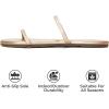 imageProject Cloud Summer Sandals for Women 2025  Memory Foam Insole and Vegan Leather Beach Flip Flops for Women  Non Slip and Lightweight Double Strap Womens Sandals TransitionGold