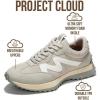imageProject Cloud Trendy Sneakers for Women  Memory Foam and NonSlip Comfortable Casual Ladies Shoes for Womens Fashion Sneakers  Lightweight Laceup Shoes LeccoGrey