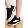 imageProject Cloud Trendy Sneakers for Women  Memory Foam and NonSlip Comfortable Casual Ladies Shoes for Womens Fashion Sneakers  Lightweight Laceup Shoes LeccoBlack Mesh