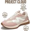 imageProject Cloud Trendy Sneakers for Women  Memory Foam and NonSlip Comfortable Casual Ladies Shoes for Womens Fashion Sneakers  Lightweight Laceup Shoes LeccoNude