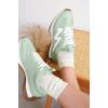 imageProject Cloud Trendy Sneakers for Women  Memory Foam and NonSlip Comfortable Casual Ladies Shoes for Womens Fashion Sneakers  Lightweight Laceup Shoes LeccoPistachio