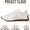 imageProject Cloud Trendy Sneakers for Women  Memory Foam and NonSlip Comfortable Casual Ladies Shoes for Womens Fashion Sneakers  Lightweight Laceup Shoes LeccoWhite Mesh