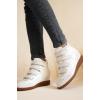 imageProject Cloud Wedge Sneakers for Women  Memory Foam Insole Womens Sneakers  Lightweight ampamp Non Hi Top Womens Shoes  Stylish Fall Shoes for Women 2025 MarantWhite