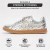 imageProject Cloud Womens Sneakers  Memory Foam Casual Shoes for Women Footwear Lace Up Womens Fashion Sneakers  NonSlip Comfortable Trendy Shoes Womens MadridSilver