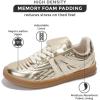 imageProject Cloud Womens Sneakers  Memory Foam Casual Shoes for Women Footwear Lace Up Womens Fashion Sneakers  NonSlip Comfortable Trendy Shoes Womens MadridGold
