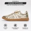 imageProject Cloud Womens Sneakers  Memory Foam Casual Shoes for Women Footwear Lace Up Womens Fashion Sneakers  NonSlip Comfortable Trendy Shoes Womens MadridGold