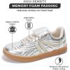 imageProject Cloud Womens Sneakers  Memory Foam Casual Shoes for Women Footwear Lace Up Womens Fashion Sneakers  NonSlip Comfortable Trendy Shoes Womens MadridSilver