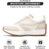 imageProject Cloud Womens Sneakers  Memory Foam Insole and Lightweight Spring Shoes  NonSlip Lace Up Trendy Shoes  Fashion Sneakers for Women 2025Beigebalinda